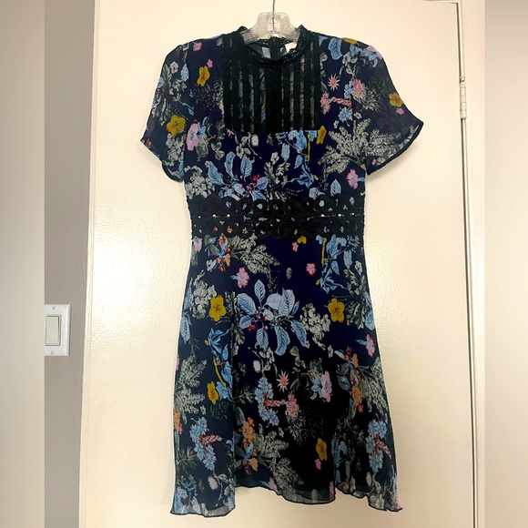 Anthropologie Foxidox Floral Print Short Sleeve Dress Size S - Picture 2 of 12